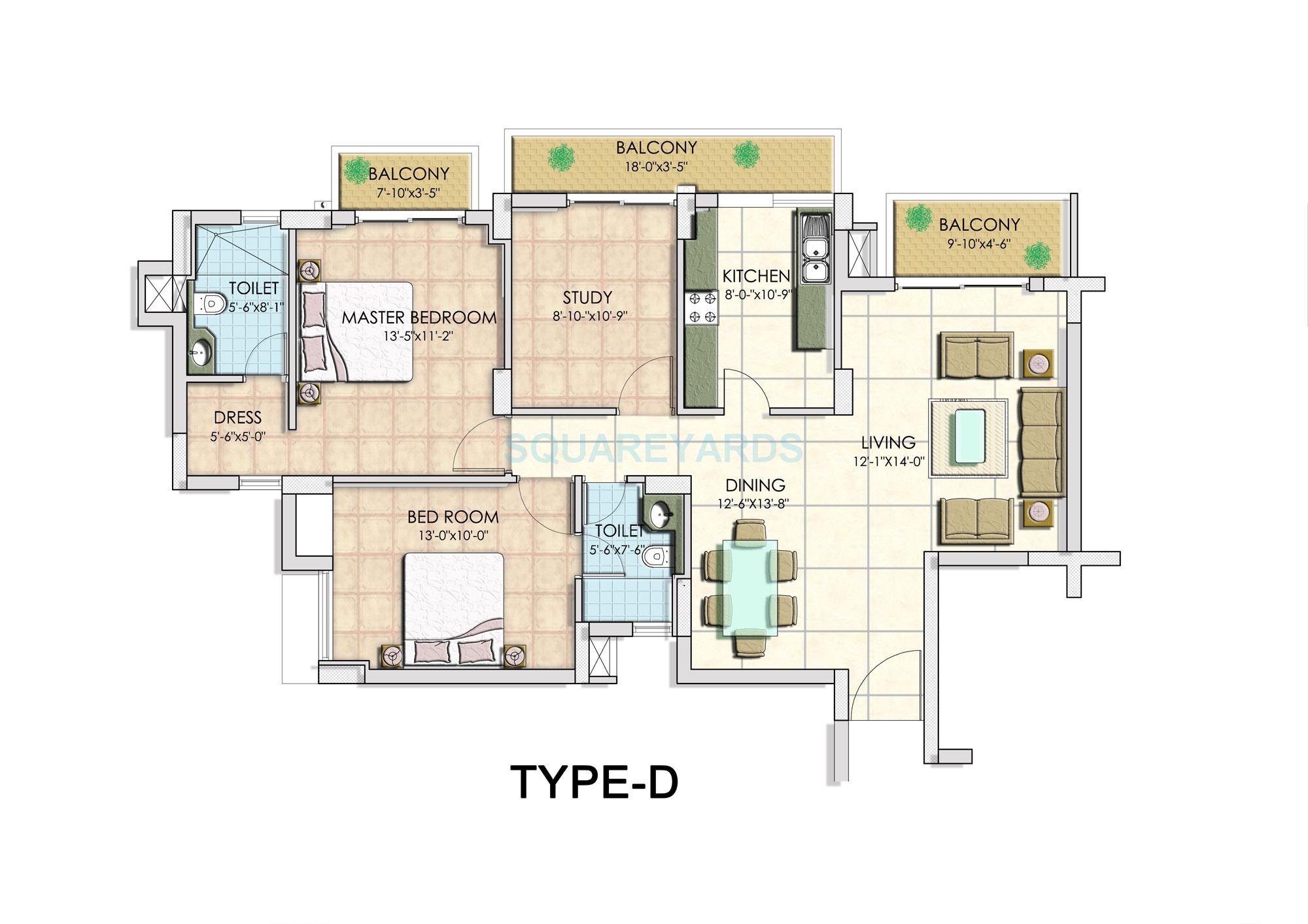 BPTP Park Serene — floor plan 1