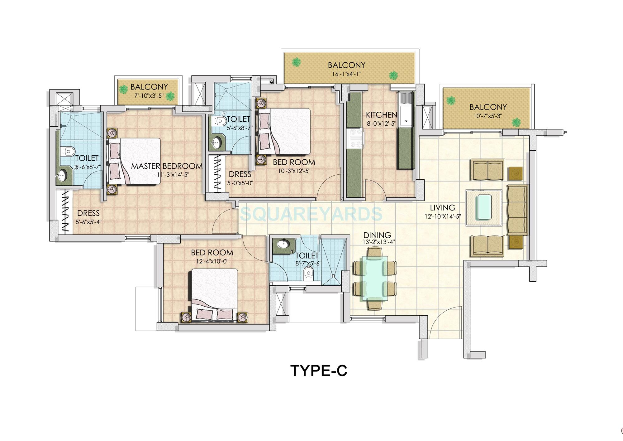 BPTP Park Serene — floor plan 2