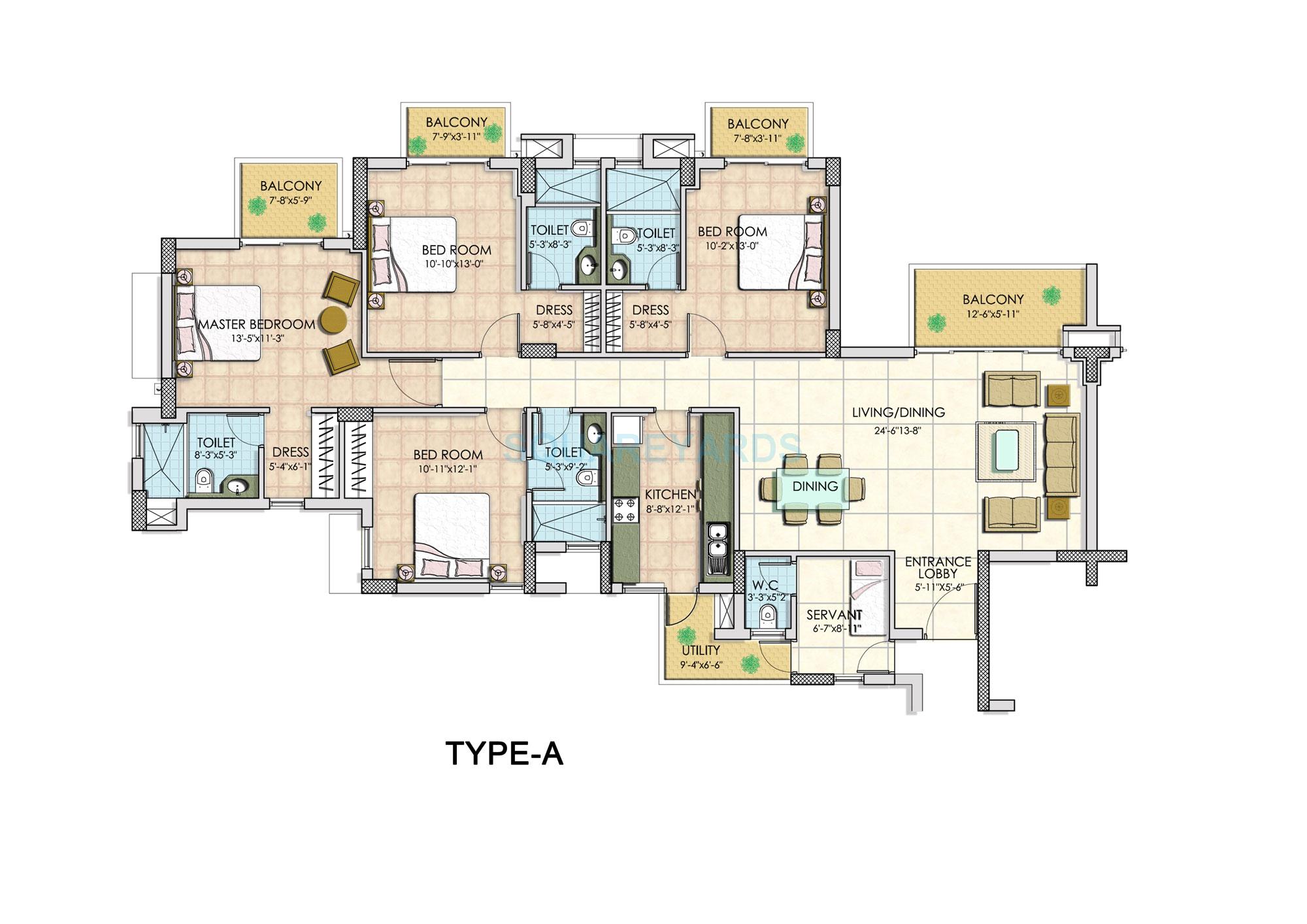 BPTP Park Serene — floor plan 4