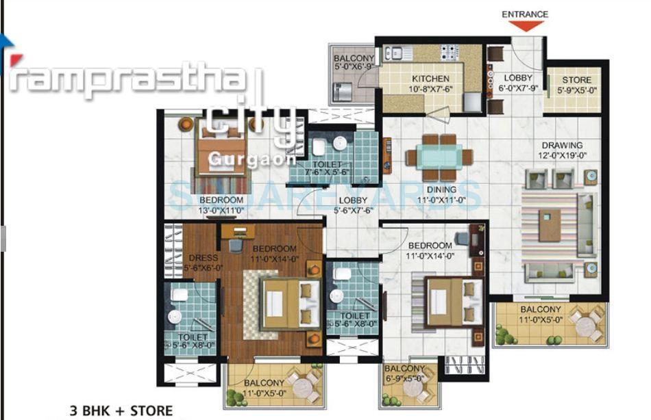 Ramprastha Skyz — floor plan 2