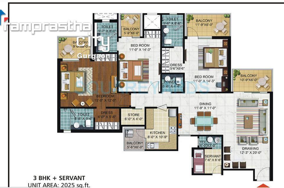 Ramprastha Skyz — floor plan 3