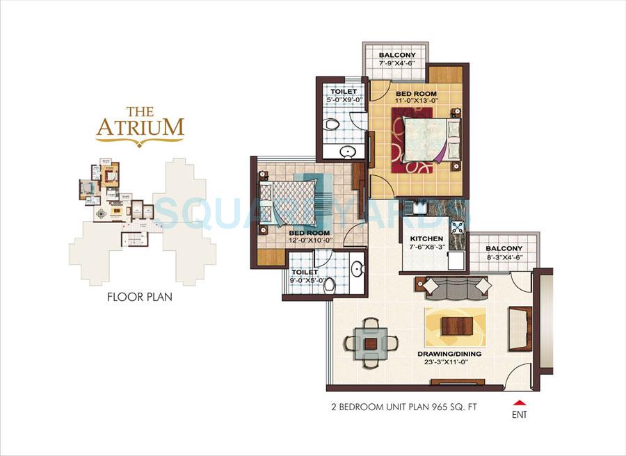 Ramprastha City The Atrium — floor plan 1