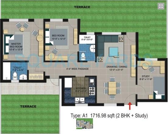 Piedmont Taksila Heights — floor plan 3
