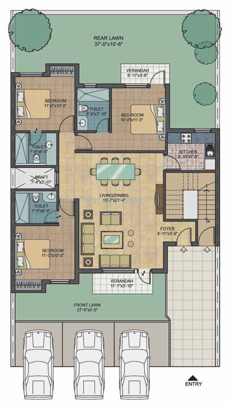 Unitech South City II — floor plan 1