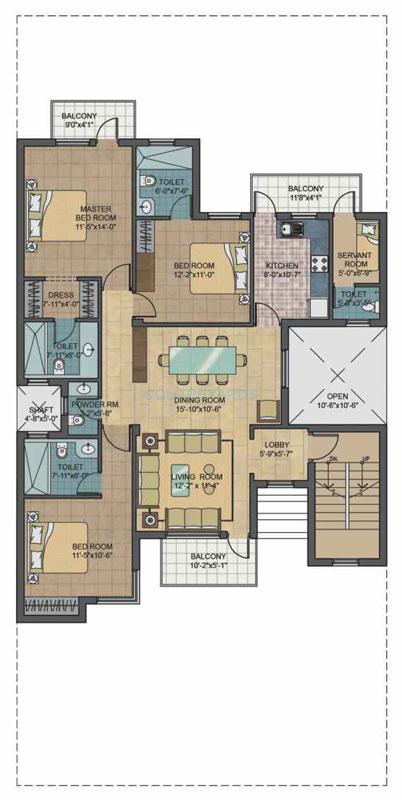 Unitech South City II — floor plan 2