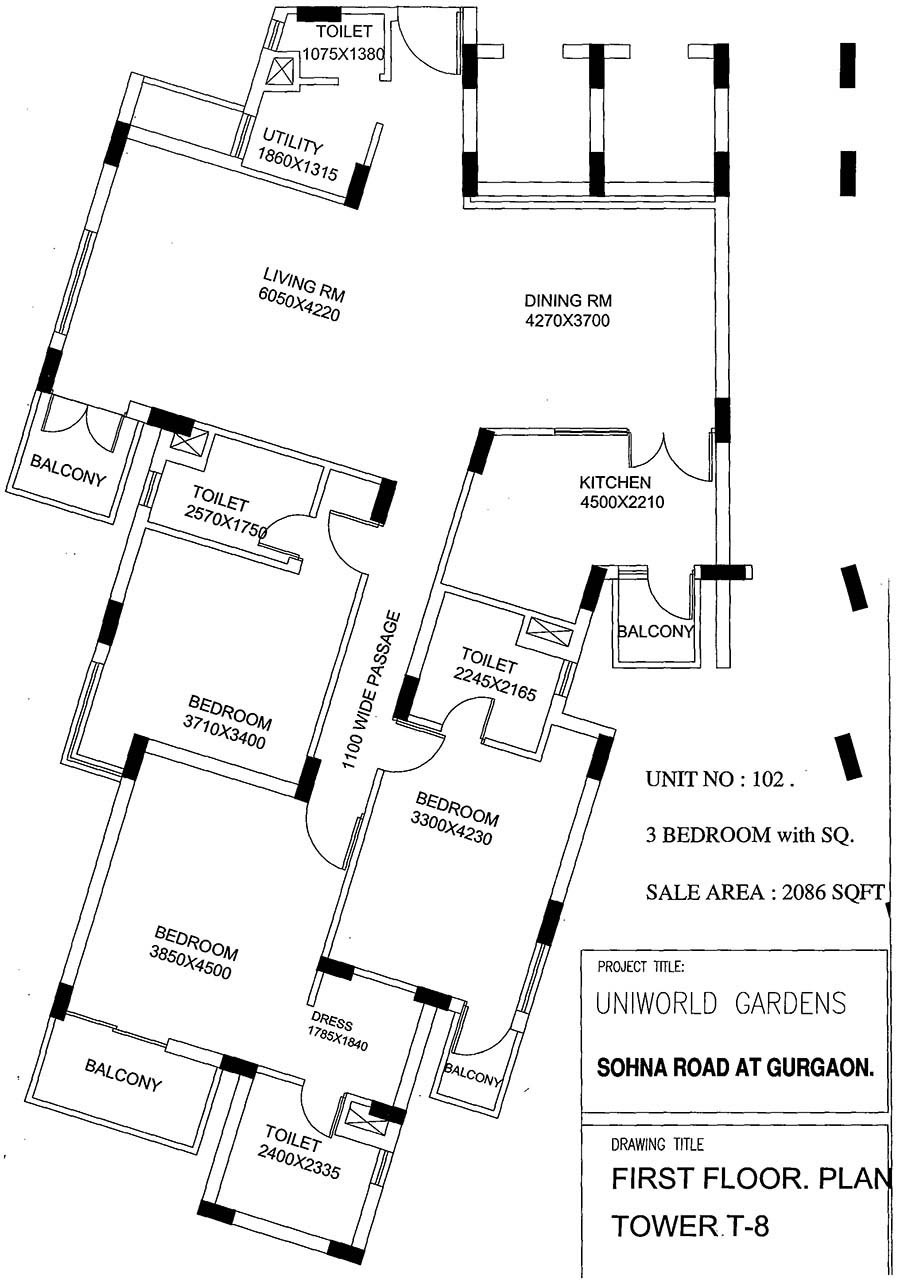 Unitech Uniworld Gardens — floor plan 7