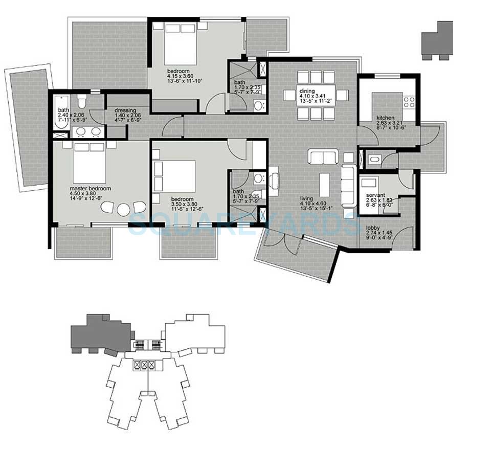 Unitech Uniworld Gardens — floor plan 5