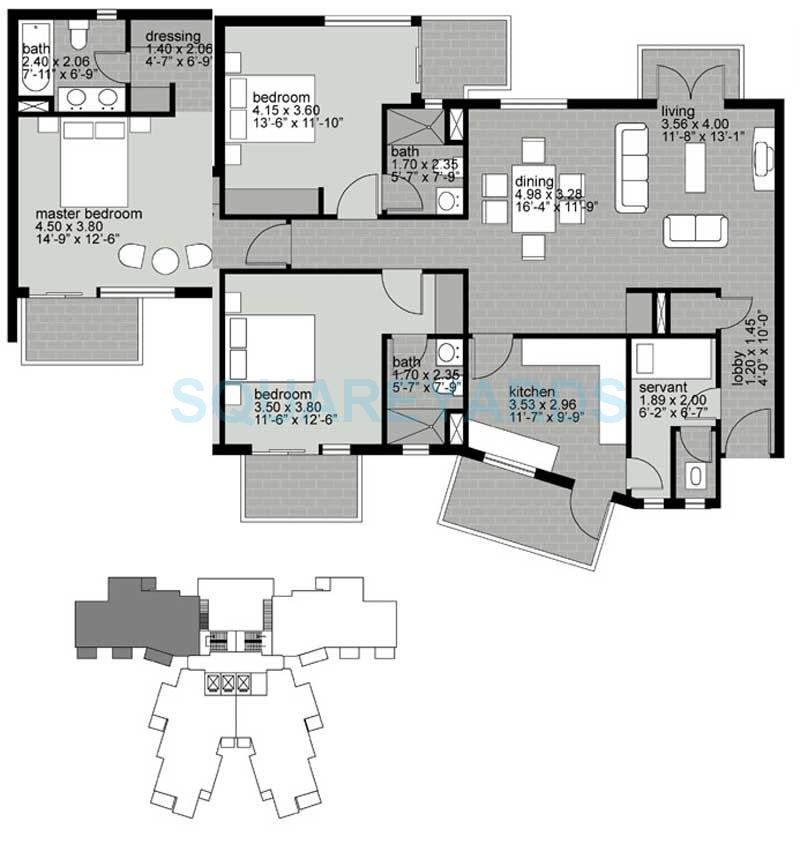 Unitech Uniworld Gardens — floor plan 6