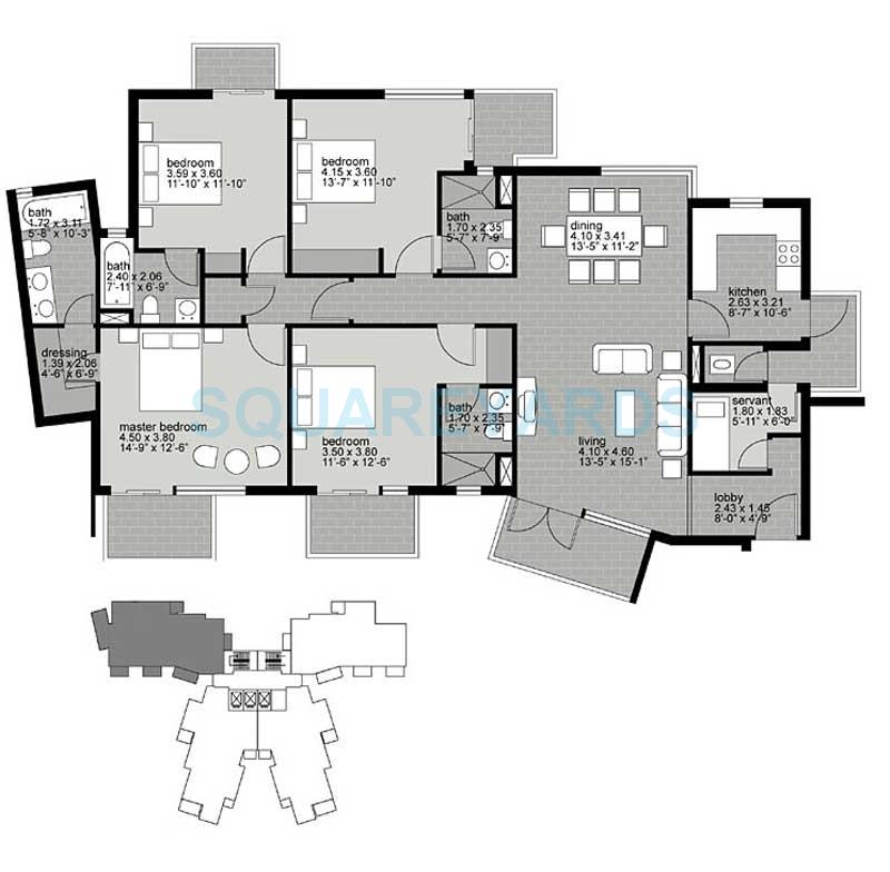 Unitech Uniworld Gardens — floor plan 8