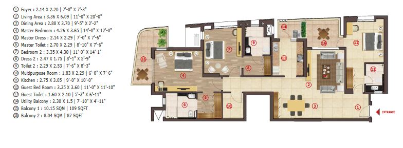 Antara Senior Living Noida Phase 1 — floor plan 1