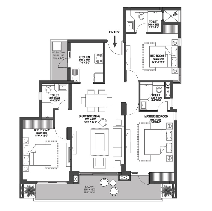 Godrej Prive — floor plan 1