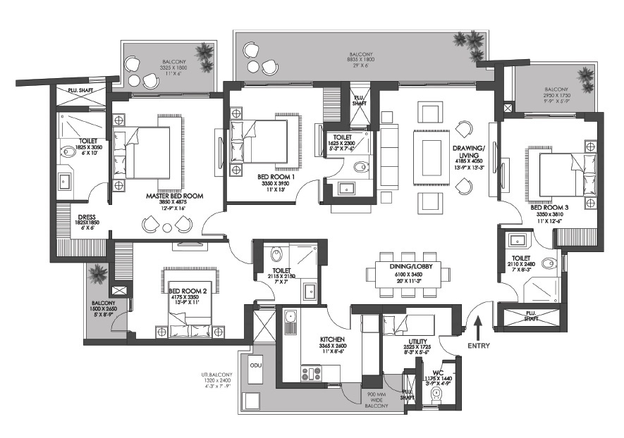 Godrej Prive — floor plan 5