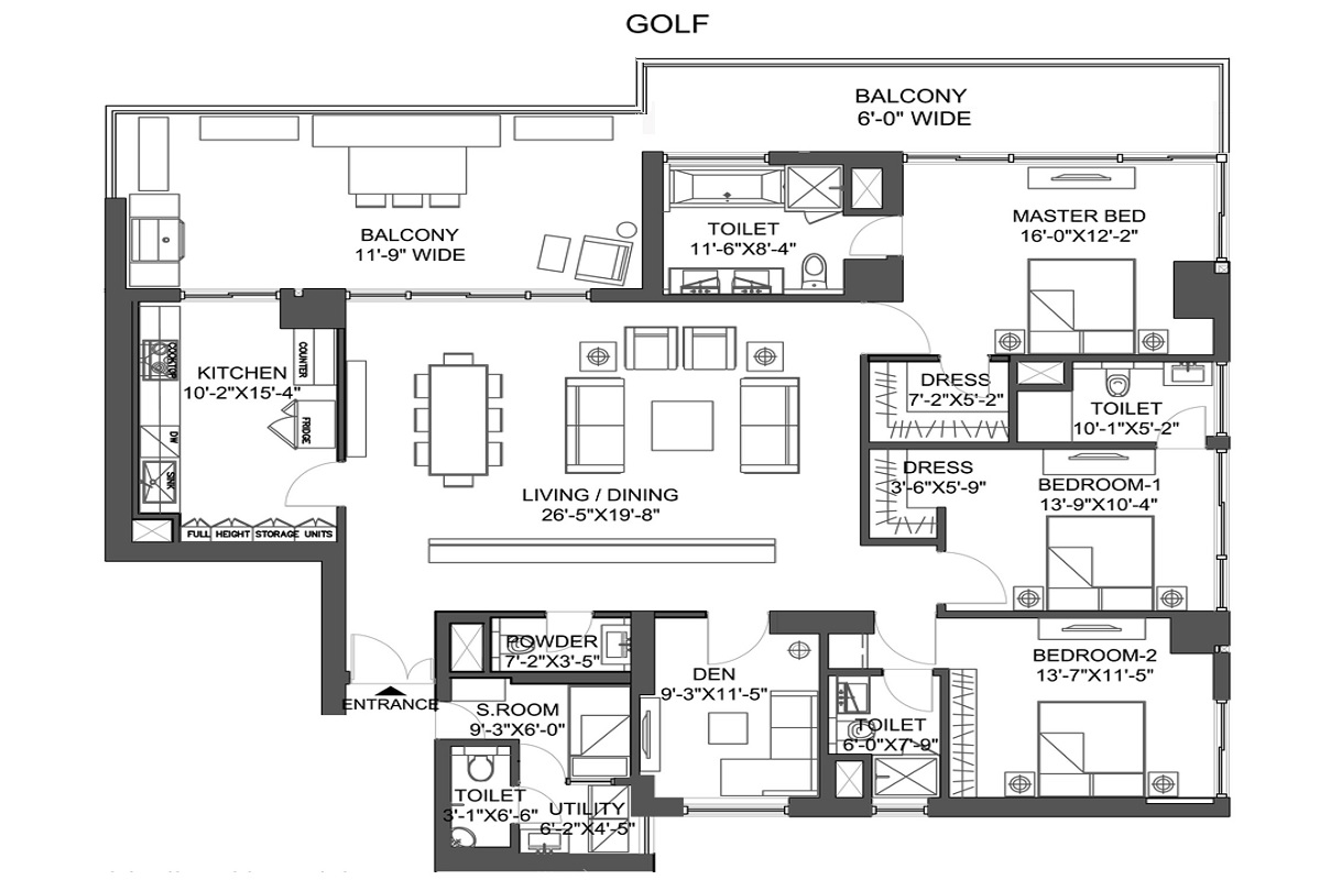 M3M Golf Estate Fairway East — floor plan 1