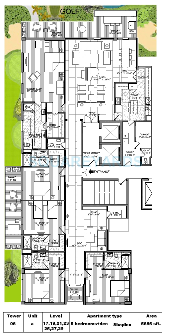 M3M Golf Estate Fairway East — floor plan 6
