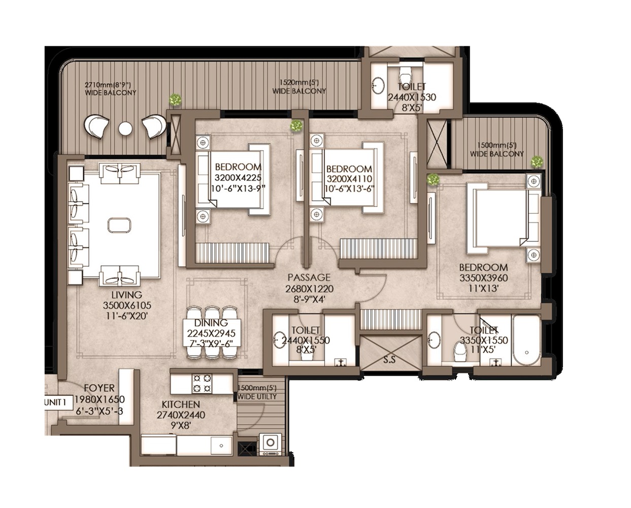 CRC Maesta — floor plan 1