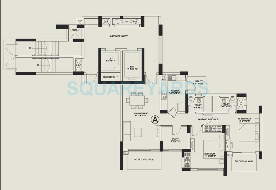 Central Park II-Belgravia Resort Residences — floor plan 1