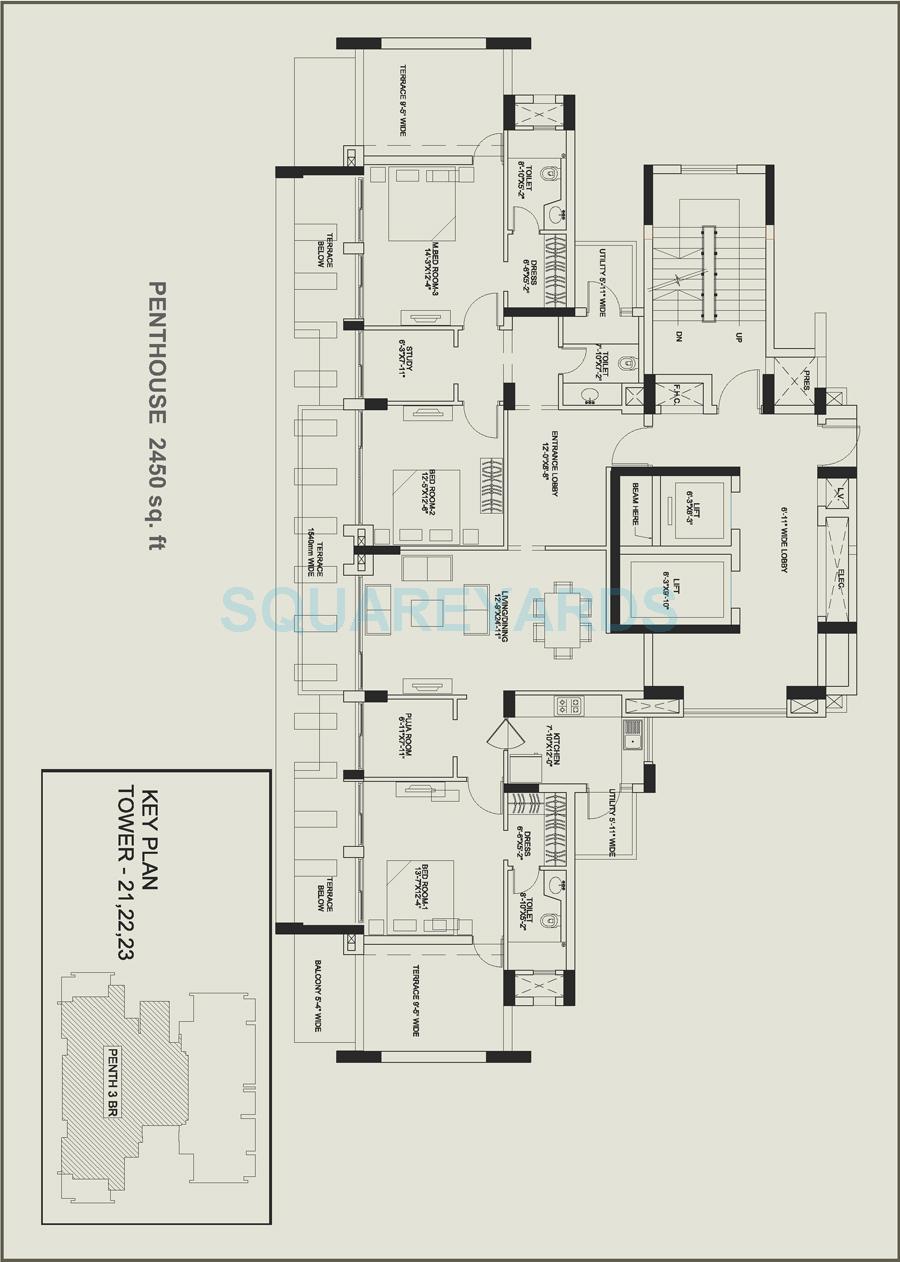 Central Park II-Belgravia Resort Residences — floor plan 3