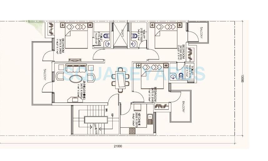 Ansal Esencia-Mulberry Homes — floor plan 2