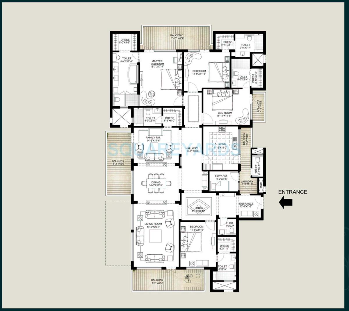 Emaar The Palm Springs — floor plan 2