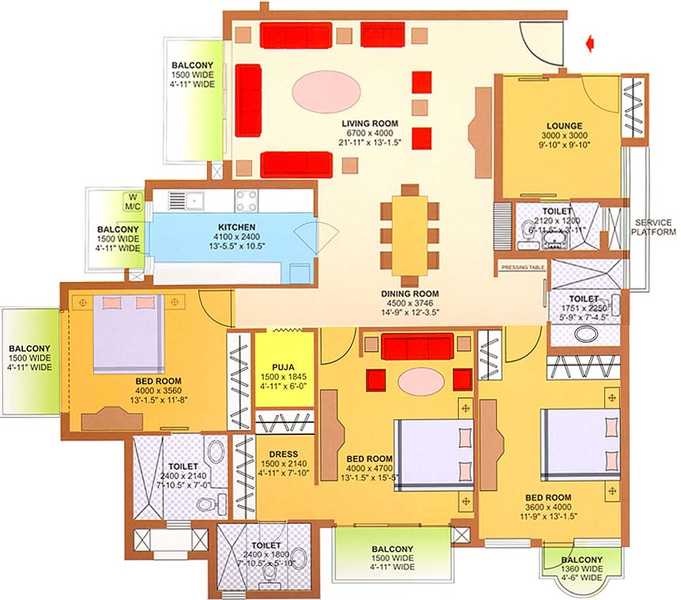 Ansal Valley View Estate — floor plan 3