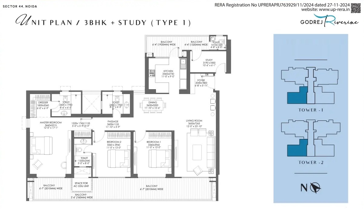 Godrej Riverine — floor plan 1