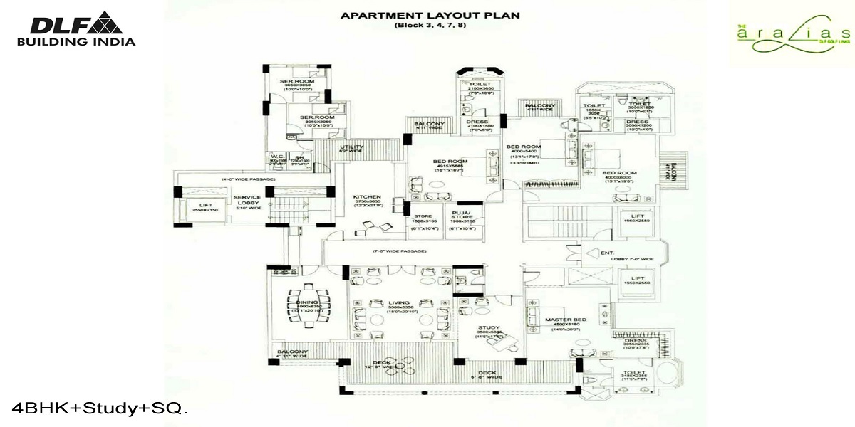 DLF The Aralias — floor plan 2