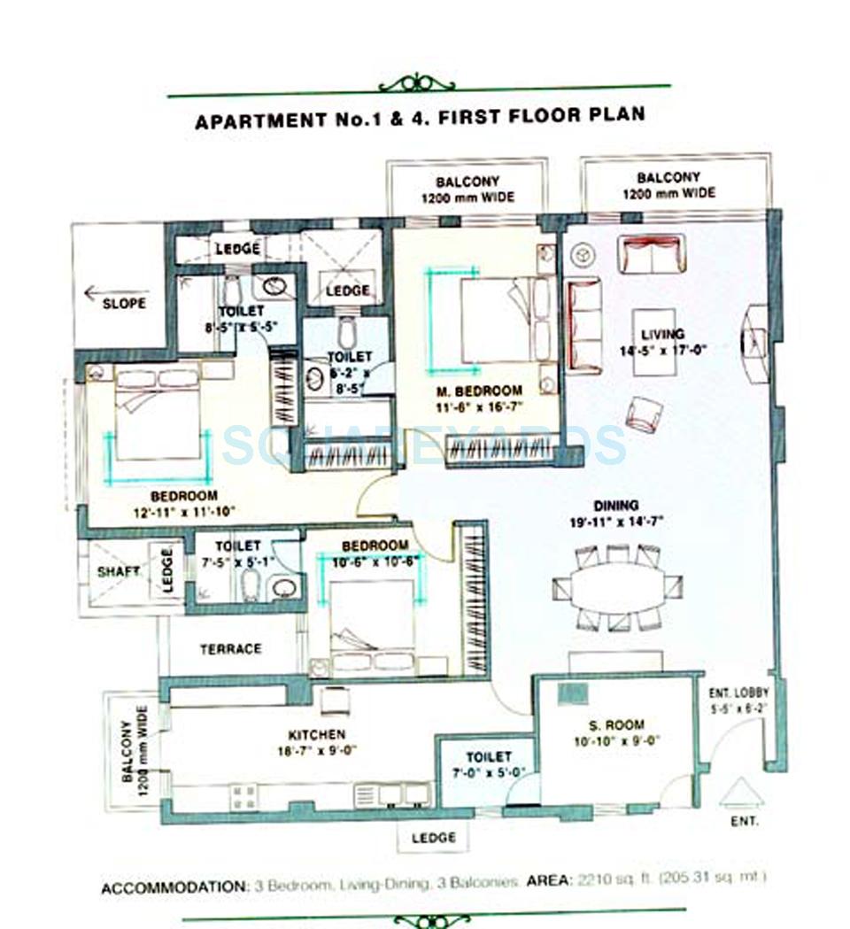 DLF Trinity Towers — floor plan 1