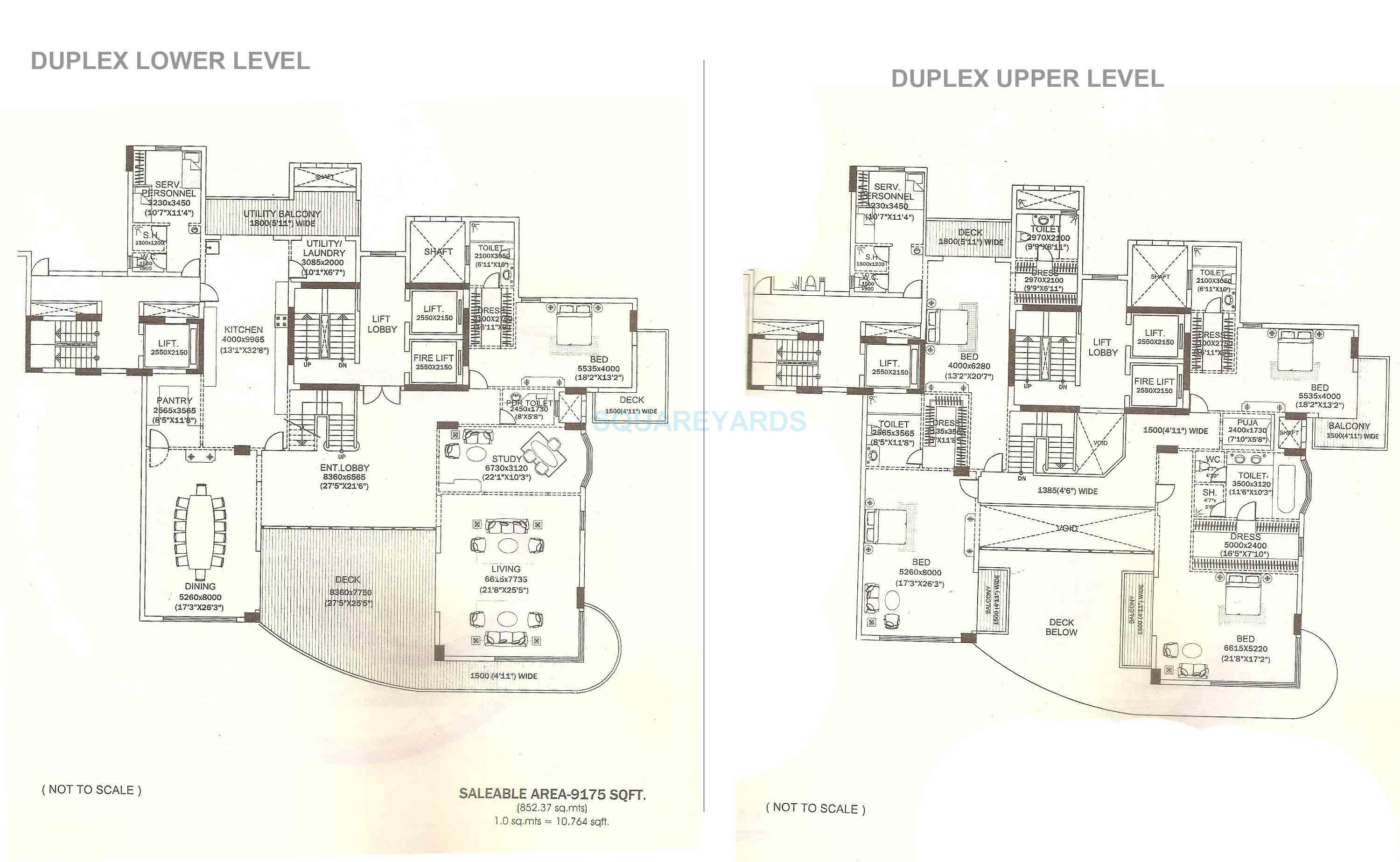 DLF The Magnolias — floor plan 3