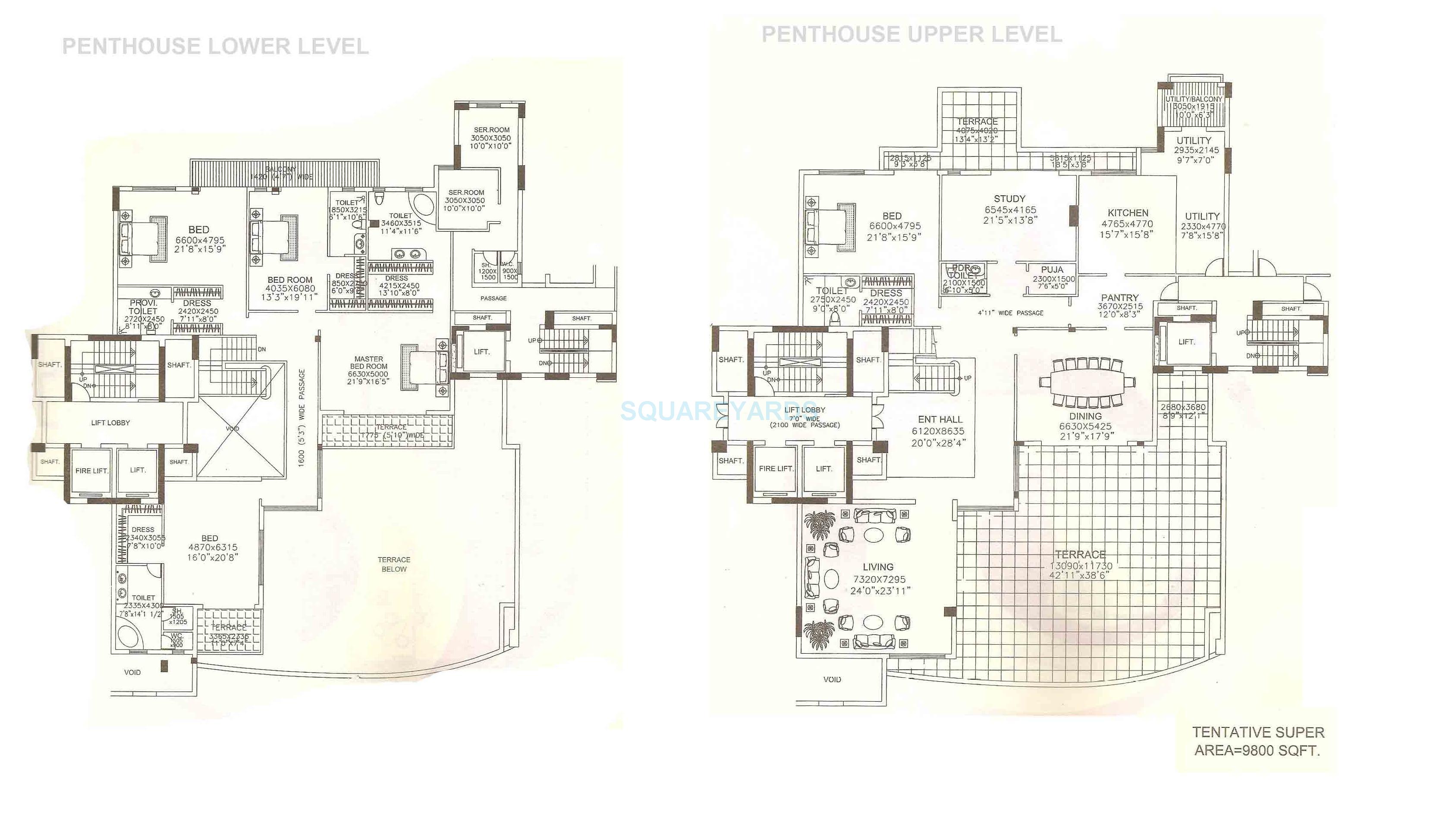 DLF The Magnolias — floor plan 4