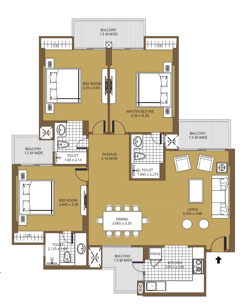 Purvanchal Sunbliss — floor plan 1