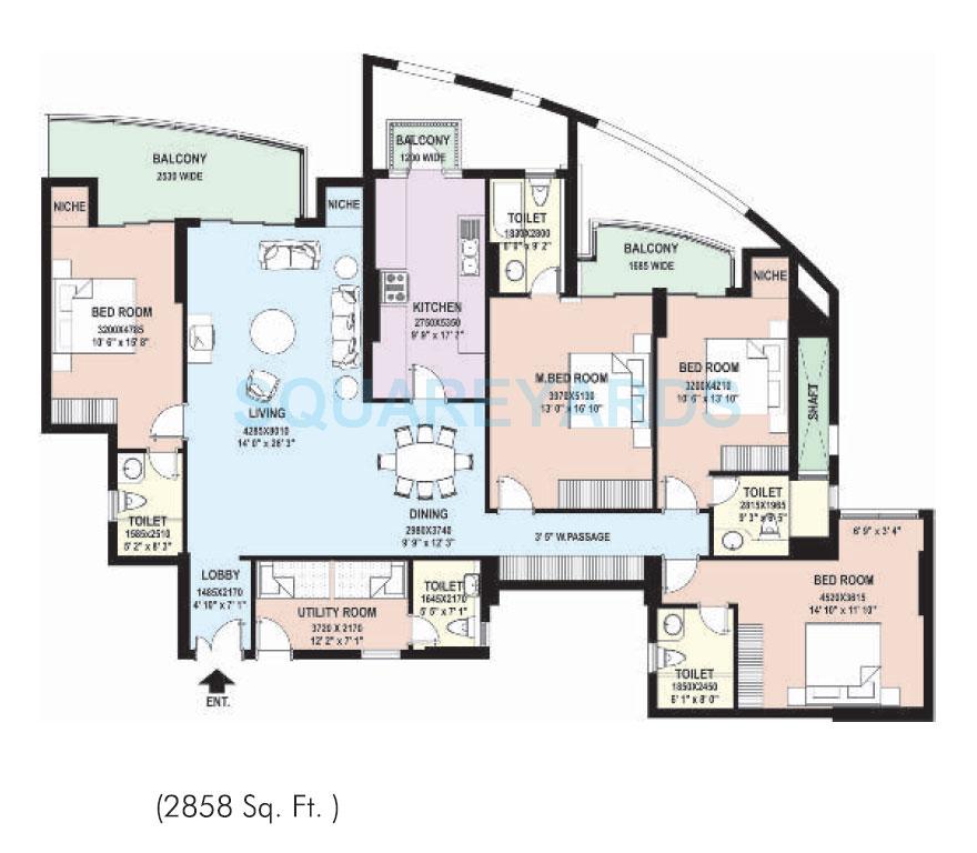DLF The Belaire — floor plan 1