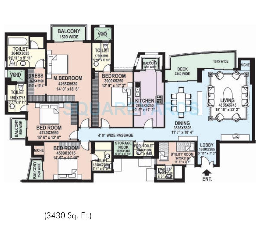 DLF The Belaire — floor plan 3