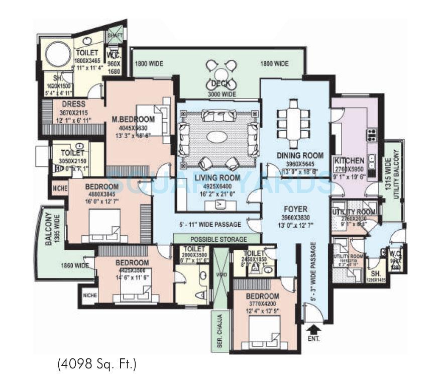 DLF The Belaire — floor plan 4