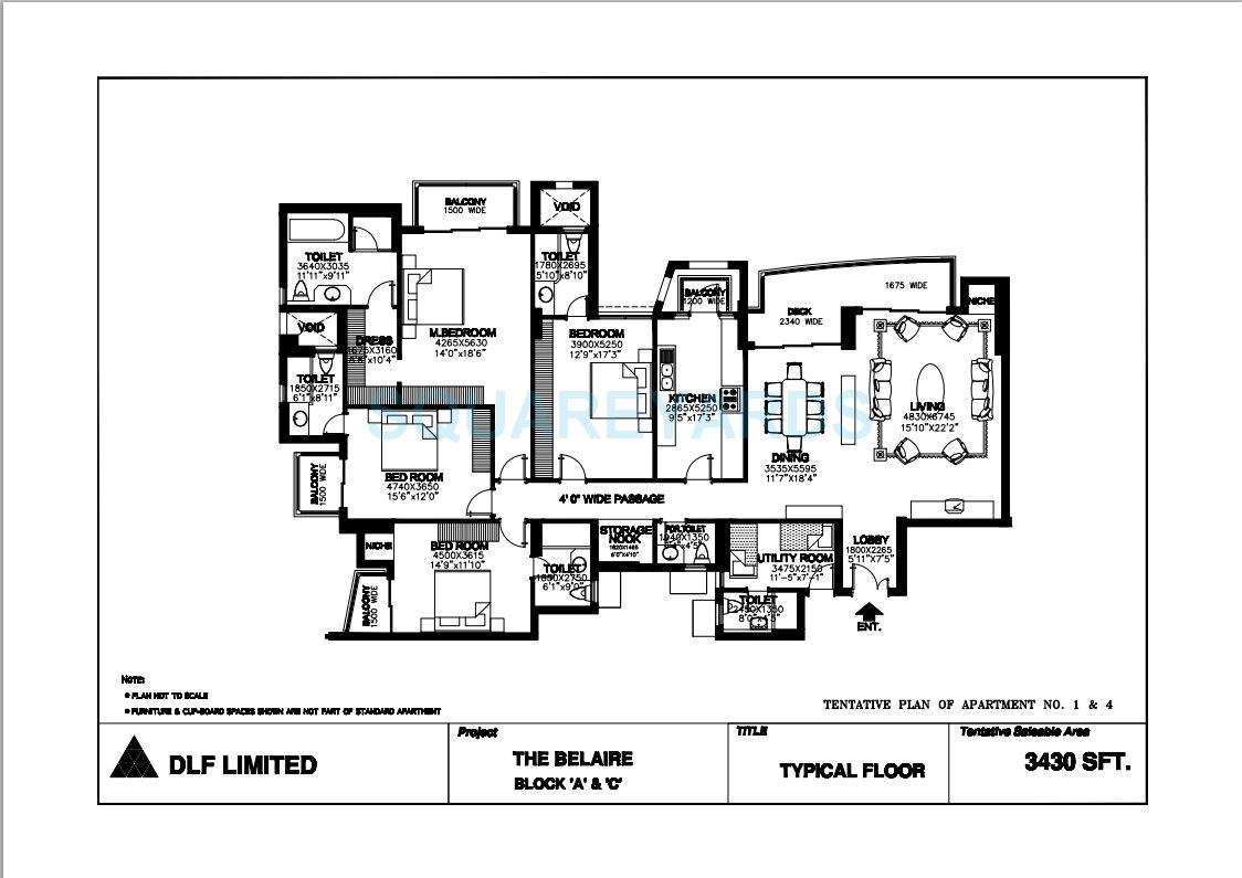 DLF The Belaire — floor plan 5
