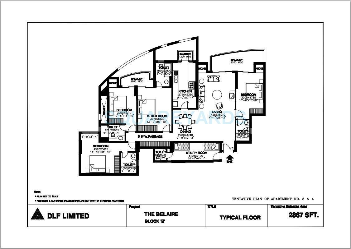 DLF The Belaire — floor plan 7