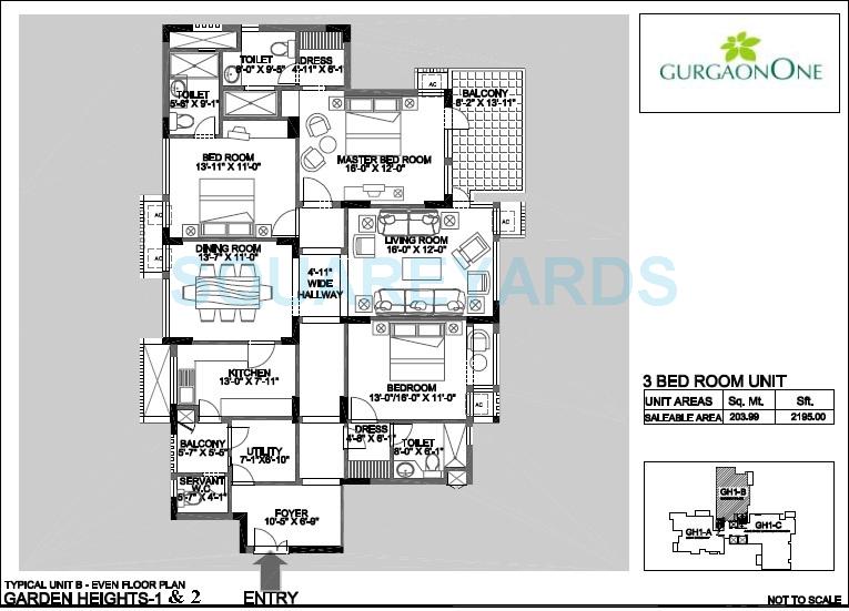 Alphacorp Gurgaon One 22 — floor plan 1