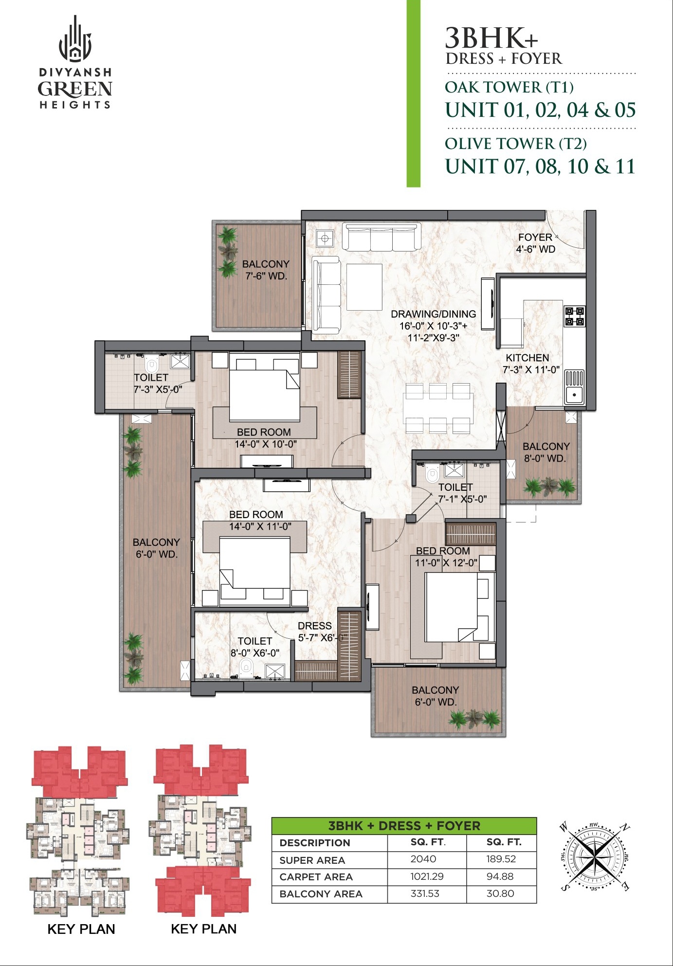 Divyansh Green Heights — floor plan 3