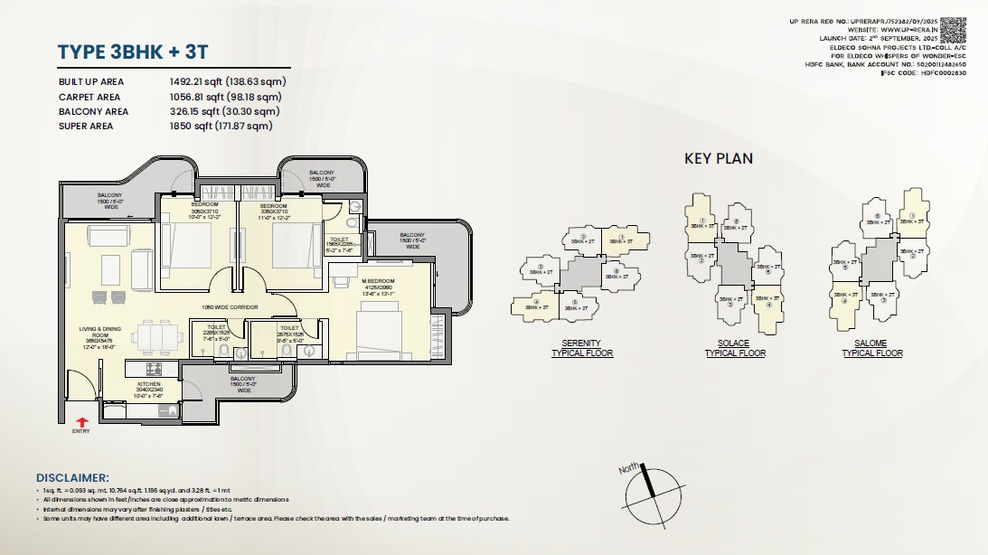 Eldeco Whispers Of Wonder — floor plan 3