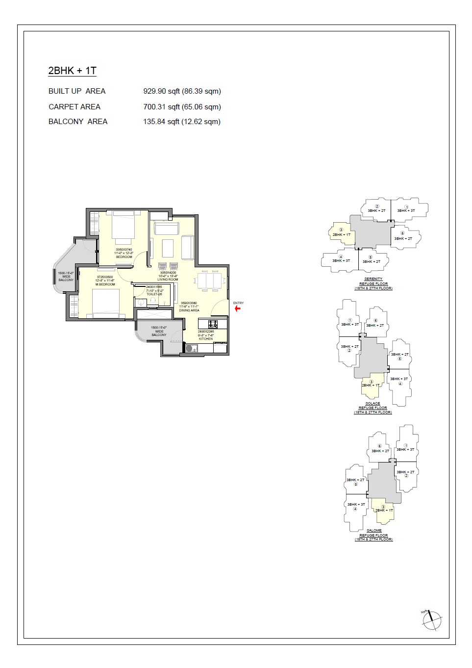 Eldeco Whispers Of Wonder — floor plan 1