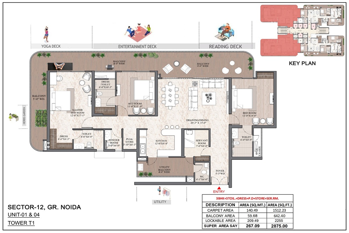 Ashtech Presidential Towers — floor plan 3