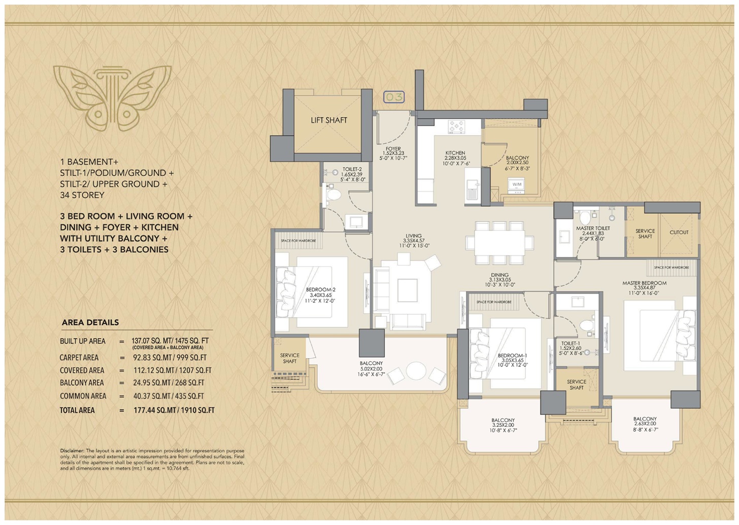 Gaur Chrysalis — floor plan 1
