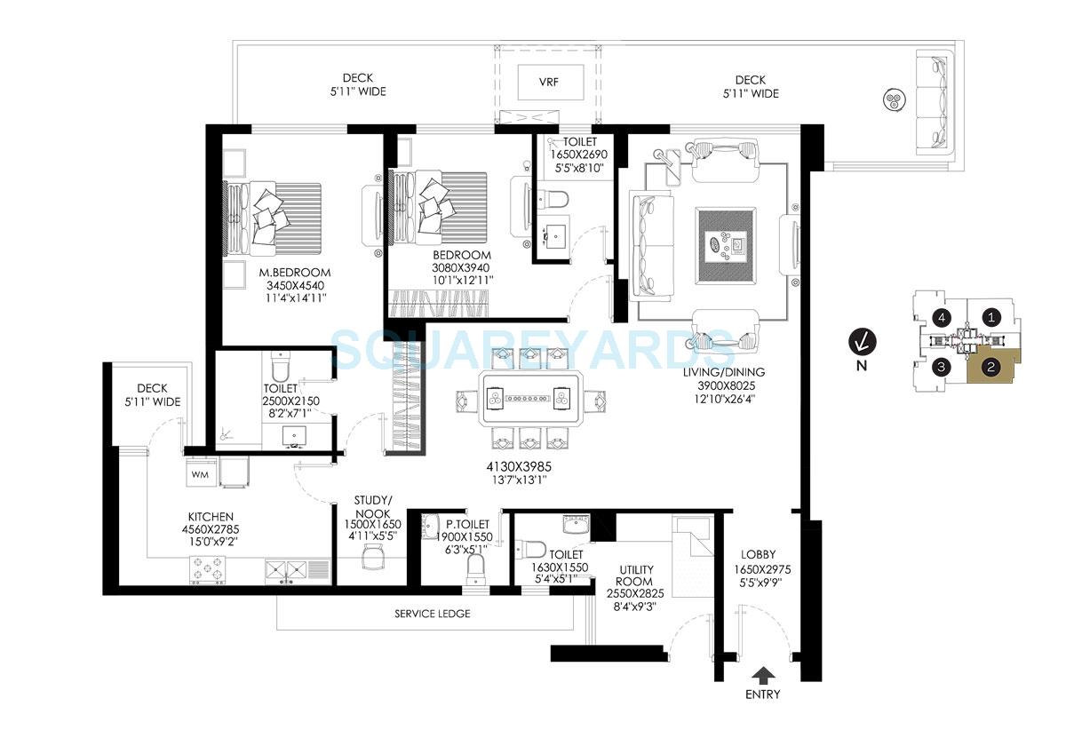 DLF The Crest — floor plan 1