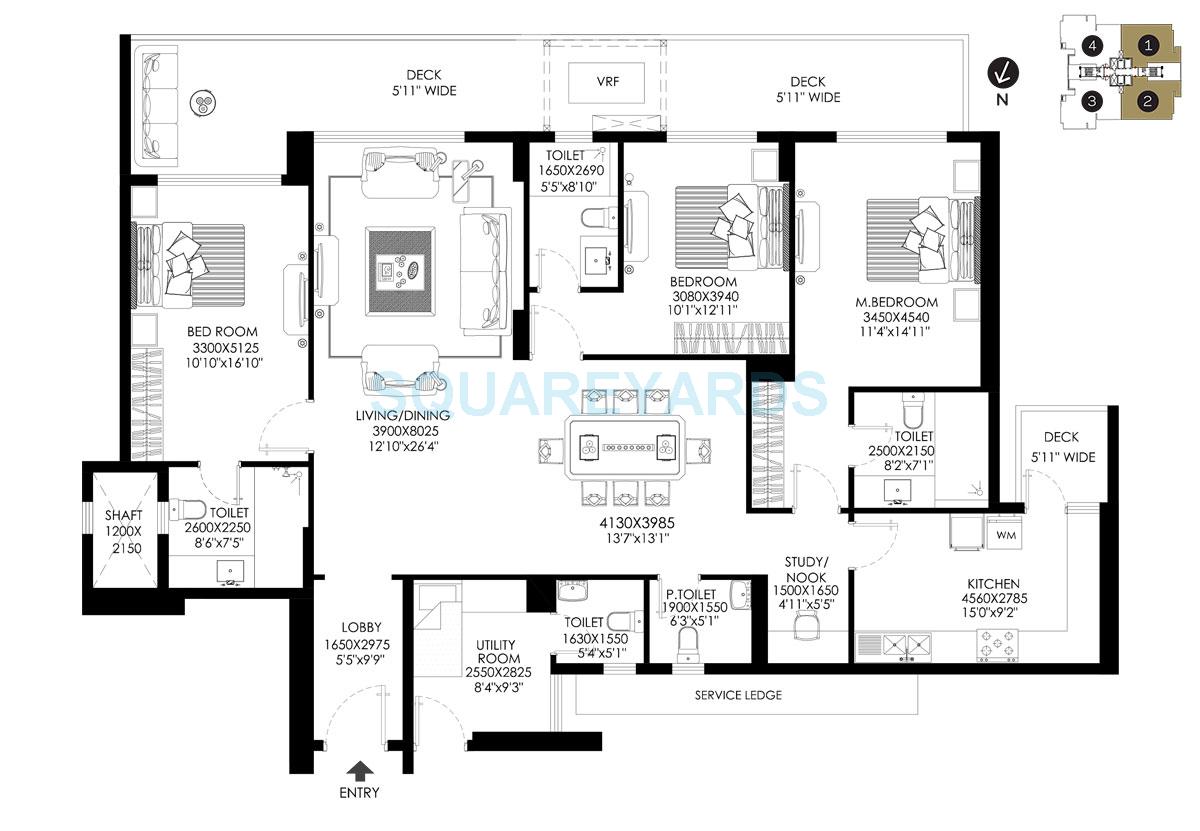DLF The Crest — floor plan 3