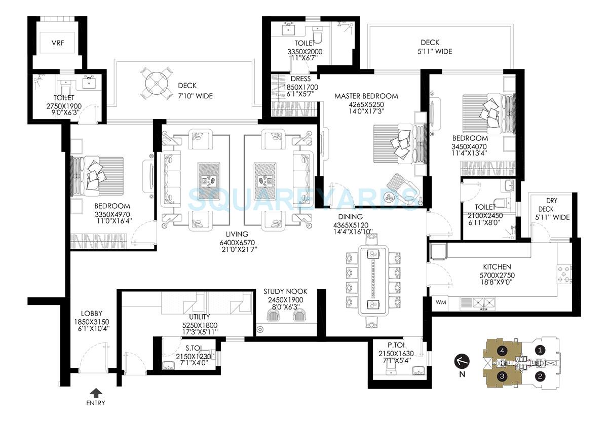 DLF The Crest — floor plan 4