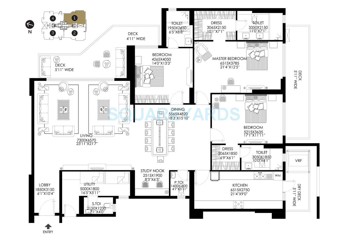 DLF The Crest — floor plan 5