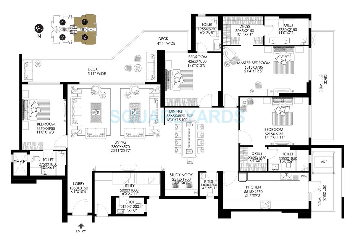 DLF The Crest — floor plan 7
