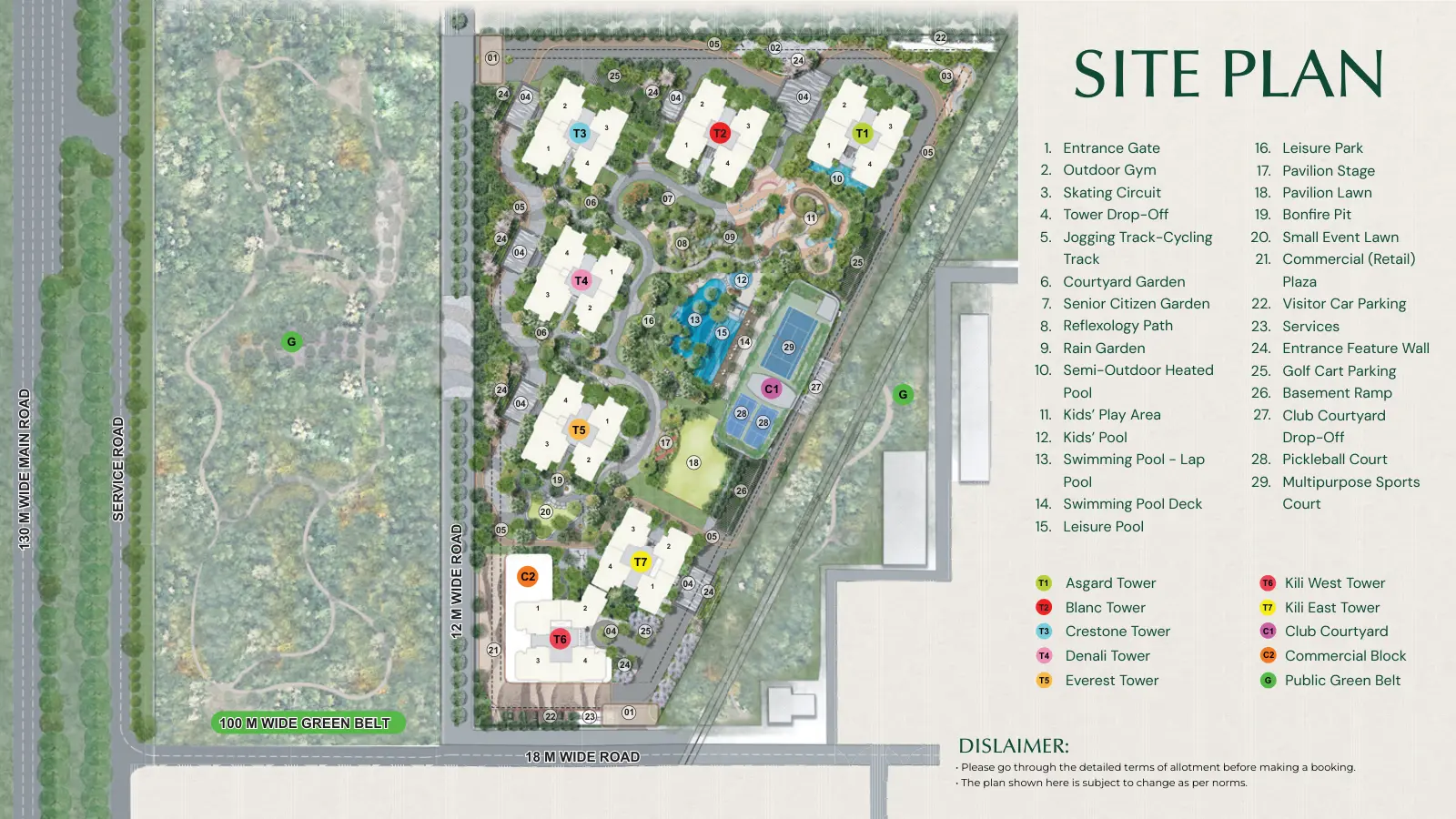 Eldeco 7 Peaks Residences — site plan 1