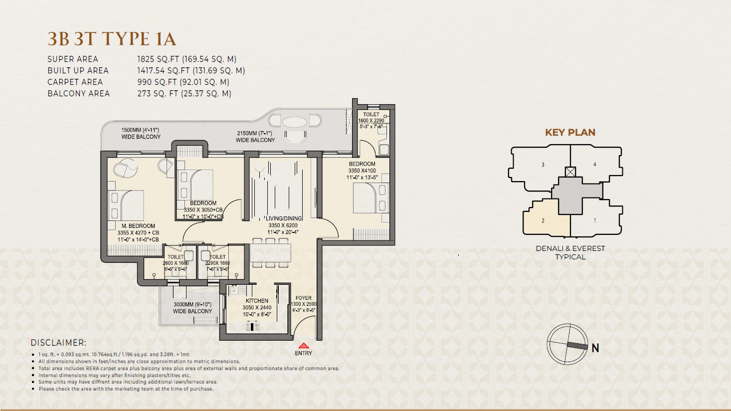 Eldeco 7 Peaks Residences — floor plan 1