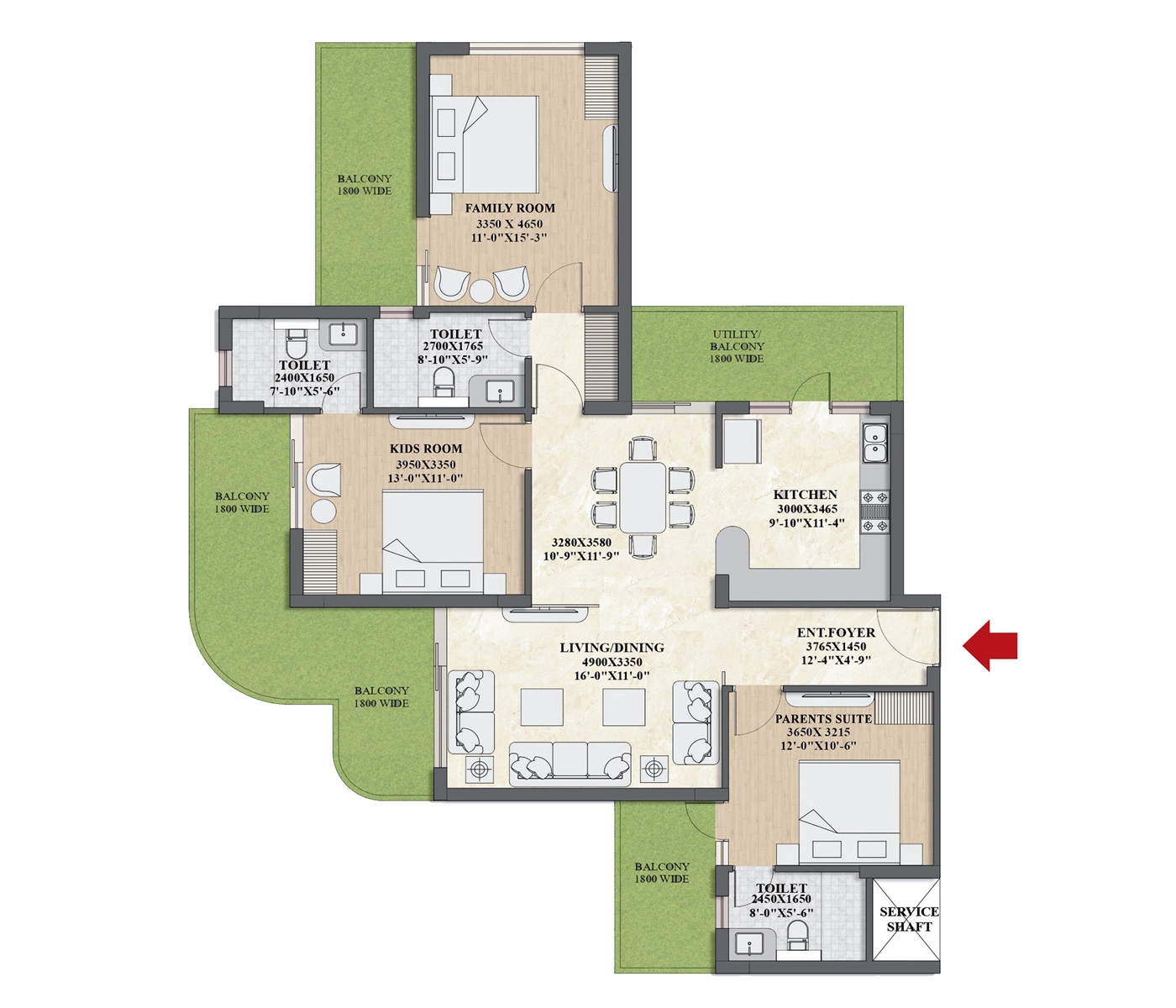Adore Arpanam — floor plan 1
