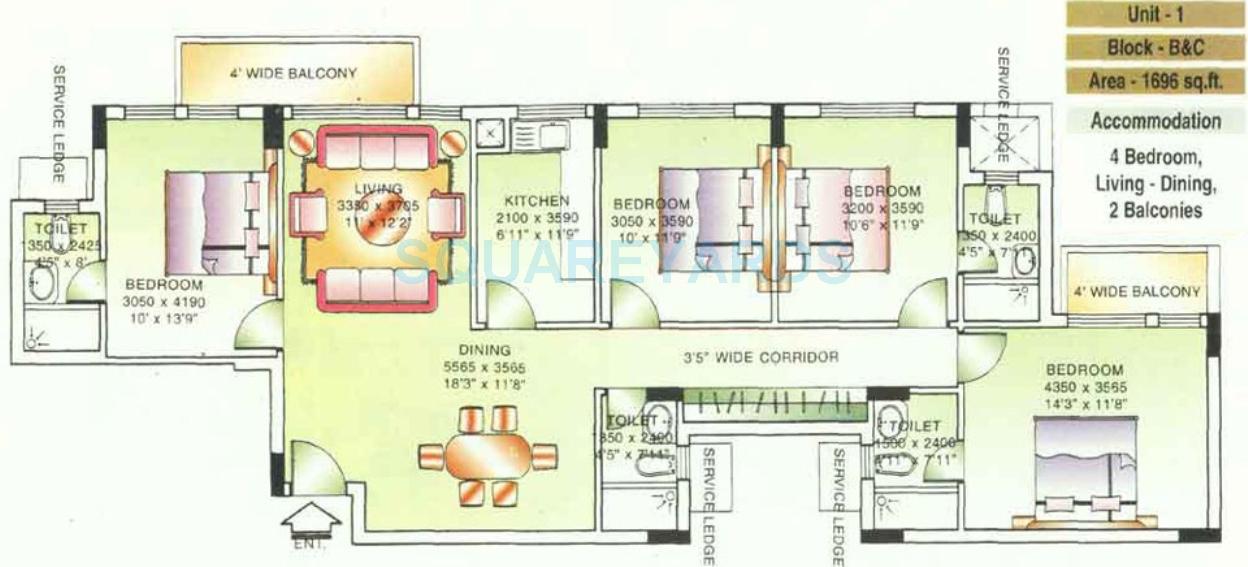 DLF The Belvedere Park — floor plan 3